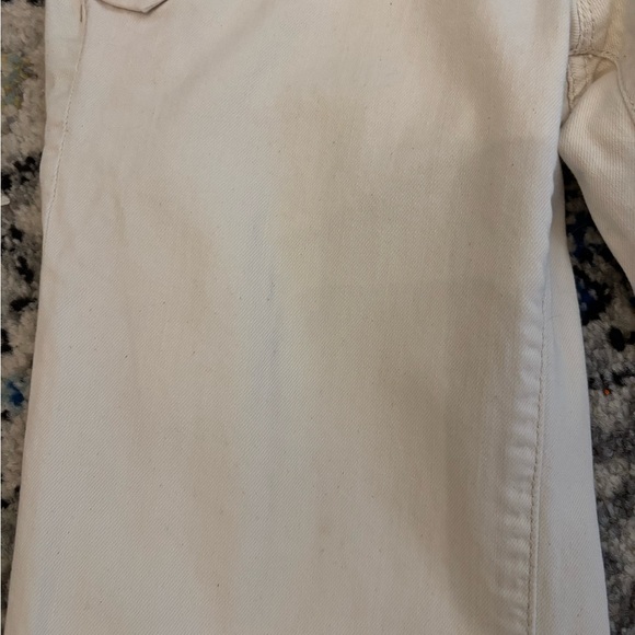 Women's Cream Wide-Leg Jeans - Picture 9 of 9